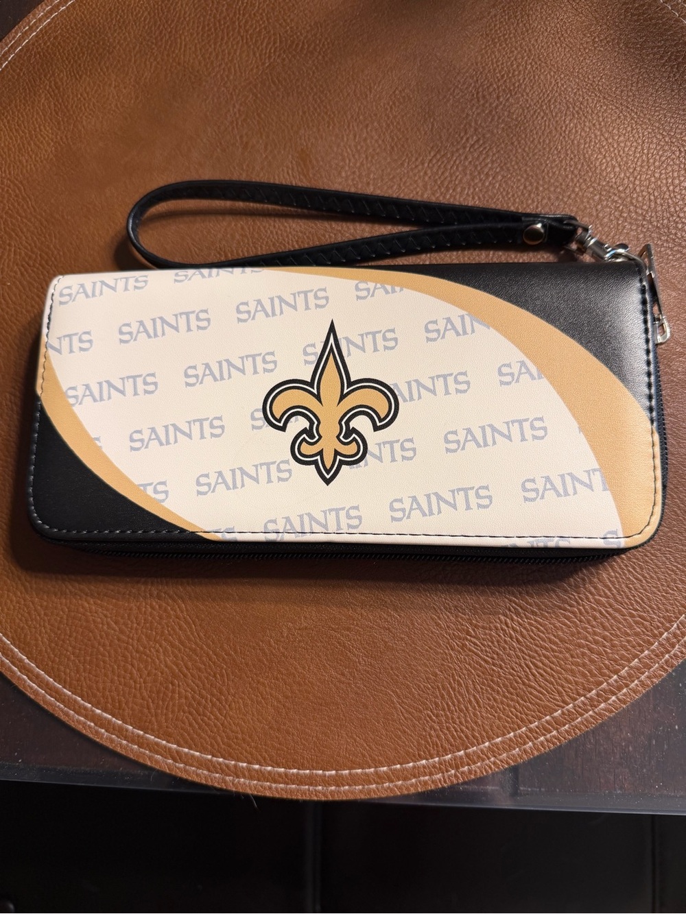 New Orleans Saints NFL Black & Gold Wallet NWOT